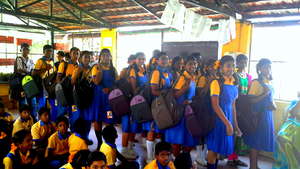 Distribution of school Bags