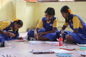 Achal in Art Class at school