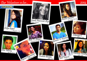 Our Volunteers so far - this academic year, 2014