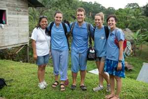 UCI students after a day of partera training