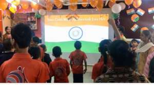 Singing Anthem on Republic Day