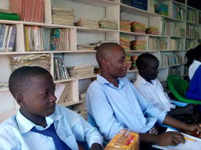 boys listening from a counselor