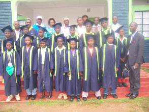 Pupils and teachers,during graduation