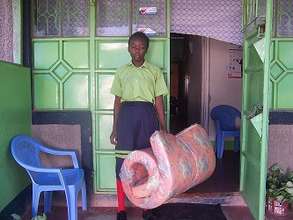 Laureen preparing to leave for High School