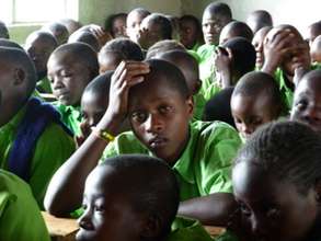 Evelyn, with younger school children