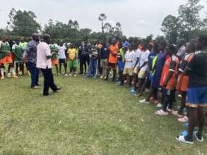 Team getting ready to play