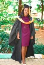 One our studnts graduating, at Masinde Muliru uni