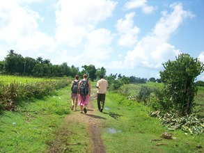 Canvassing the area and conducting surveys