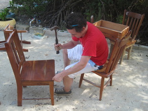 Repairing school furniture