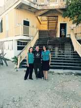 Danny with school founders Heidi and Joni