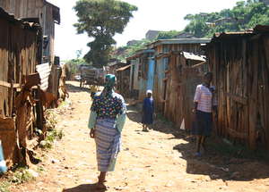 Street life in the slums we support