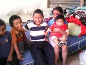 All five children enjoying time together.