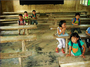 Empty Classroom and Blank-faced Children