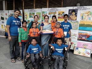 Students in Sambav, an InternationalArtEvent Delhi