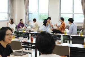 Workshop participants practice interviewing