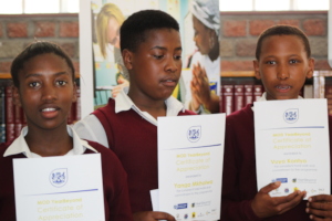 Learners with their certificates