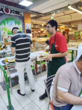Umed working at the Auchan Shopping Mall