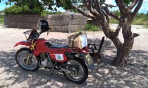 Nyambe's trusty motorbike