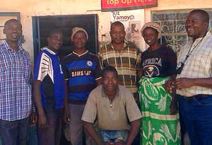 Albert (left) and Elias (right) visit Mr Phiri