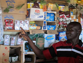 Shadrick from remote Kagoro shows off his stock