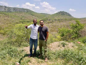 Albert Saka, project manager, with Rohit