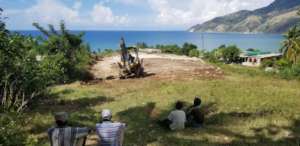 Site leveling work in Tiburon