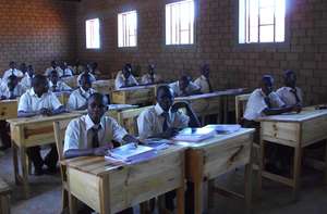 Village high school classroom