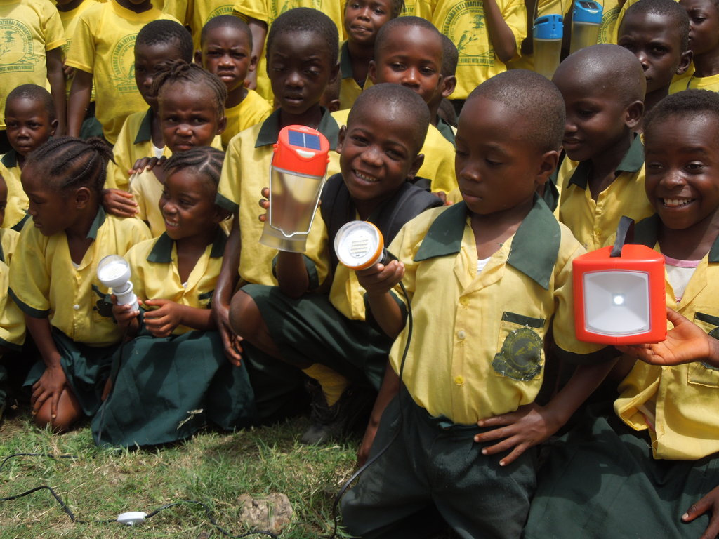 Solar lights for school children in Liberia