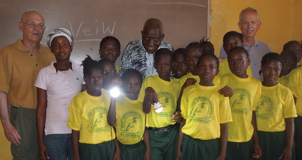 Solar lights for school children in Liberia