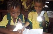 Solar lights for school children in Liberia