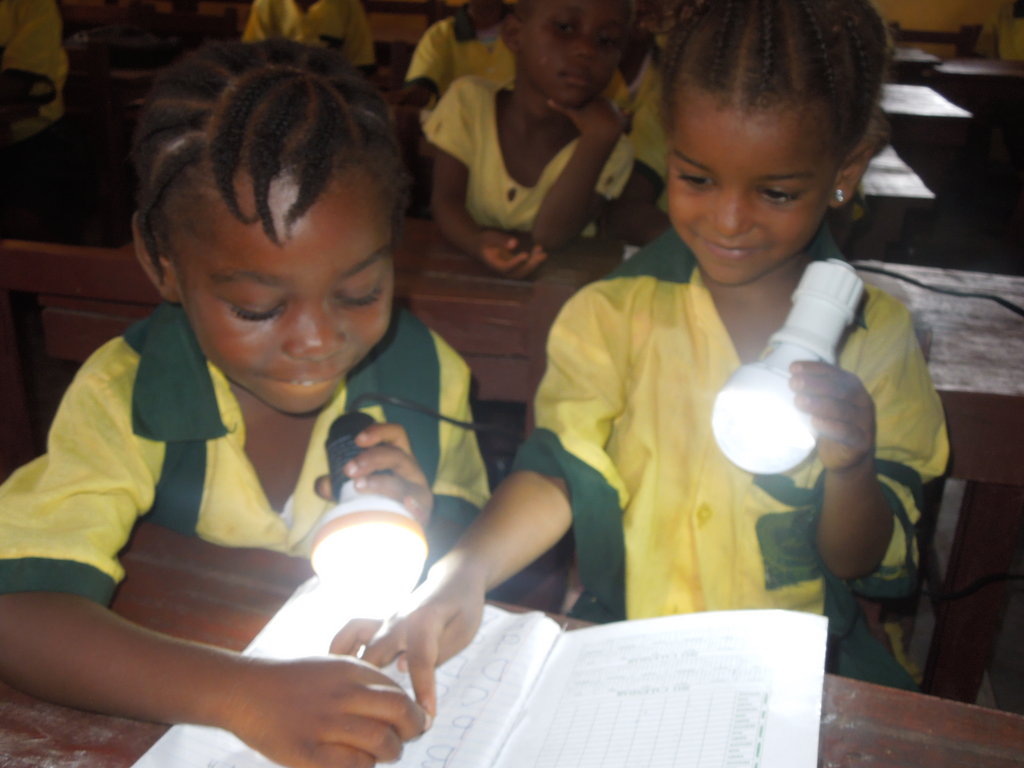 Solar lights for school children in Liberia