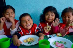 Pre-K students eating!