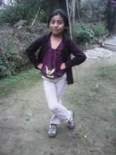 At this age, she was in elementary school