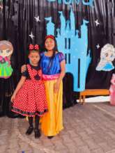 Carrying out her teaching internship