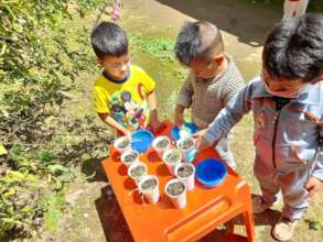 Making gardens in recycled glasses