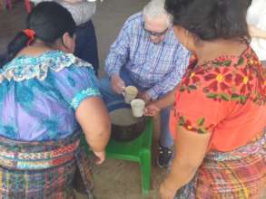Helping to serve the nutritious drink