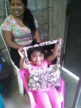 Student with book bag