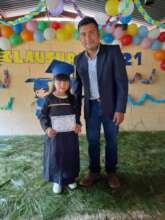 Professor Edvin with one of his students