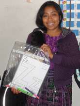 Teacher with materials