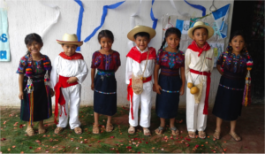 Xenacoj students in costumes of their community