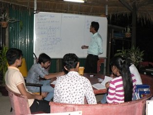 three rural Cambodian students career program