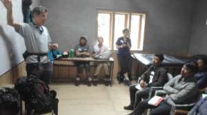 Dr. Steven Zabin teaching village health providers