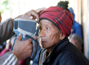 A Patient at HHC's Eye Camp