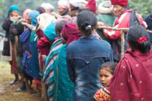 Patients wait to be seen at an HHC clinic