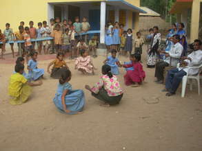 Girl children are playing