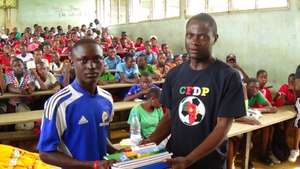 David receives an award, Most Outstanding Student