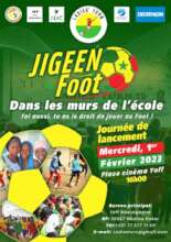 Poster announcing the new Jigeen Foot program