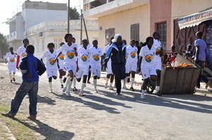 Girls learn to work as a team.