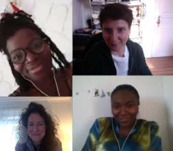 Laurence, Helene, Gaelle, Jen (also Seyni & Diaby)