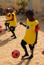 Dribbling practice at school!